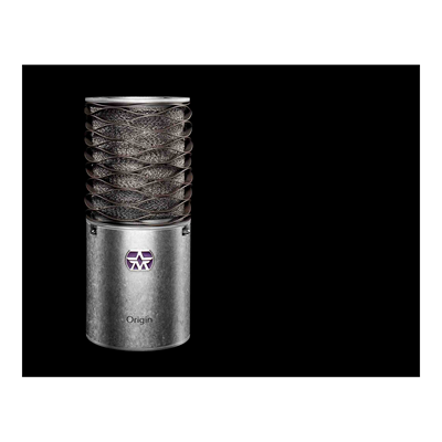 זוג מיקרופונים ORIGIN עם מגיני רוח וחנוכיה מבית Aston Microphones
