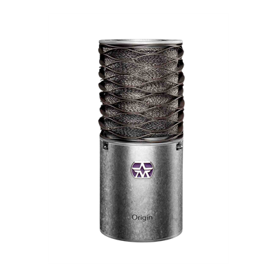 זוג מיקרופונים ORIGIN עם מגיני רוח וחנוכיה מבית Aston Microphones