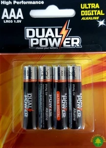 4 סוללות AAA אולטרה אלקליין DUAL POWER