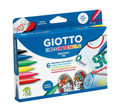 GIOTTO טוש טקסטיל סט 6