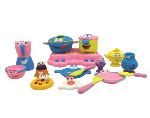 סט כלי אוכל רך דמויות - 35 חלקים