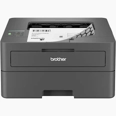 Brother HL-L2400DW – מדפסת קומפקטית עם עיצוב מודרני ושחור אלגנטי המתאים לכל שולחן עבודה.