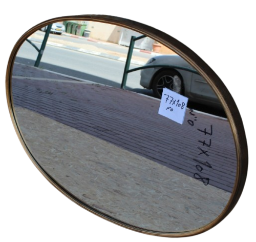 מראה אובלי-זהב עתיק 78*108 ס