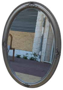 מראה מעוטרת אובלית 82*62 ס"מ