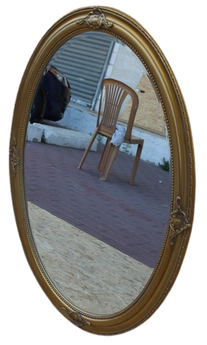 מראה מעוטרת אובלית 82*62 ס