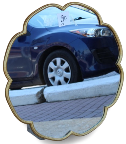 מראה  עגולה מסוגננת 90 ס