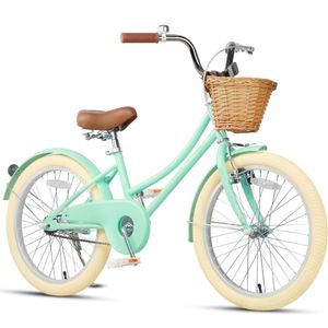 אופניים לילדים בעיצוב רטרו עם 7 הילוכים מושב מתכונן, פעמון וסלסילה במראה וינטג