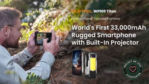 טלפון משוריין Oukitel WP100 Titan כולל מקרן מובנה