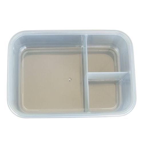 קופסת אוכל 3 תאים עם שני קליפסים לנעילה - סמיילי