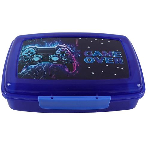 קופסת אוכל 3 תאים עם שני קליפסים לנעילה - גיימינג