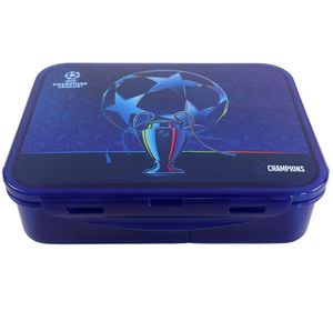 קופסת אוכל 3 תאים עם ארבעה קליפסים לנעילה - ליגת האלופות