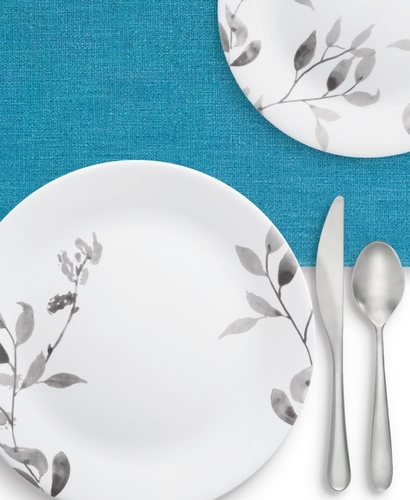 סט 12 חלקים עגול קורנינג Corning CORELLE® - Misty Leaves