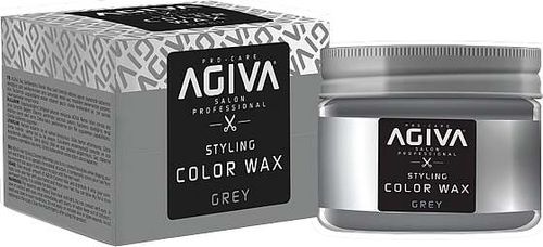 ווקס צובע זמני בצבע אפור Agiva Hair Styling Color Wax Grey 120ml