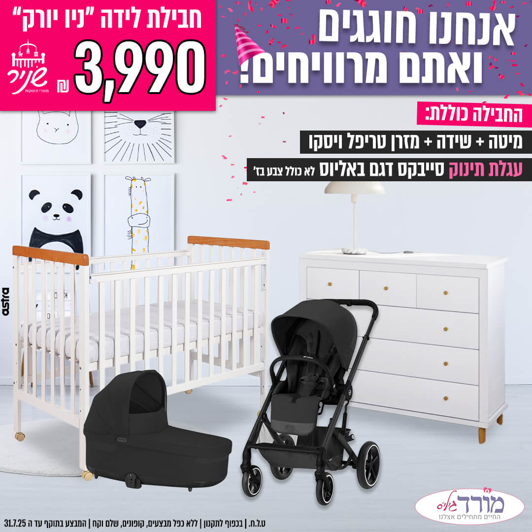 חבילת לידה ״ניו יורק״ - שידה טריקה שקטה - חברת שניר