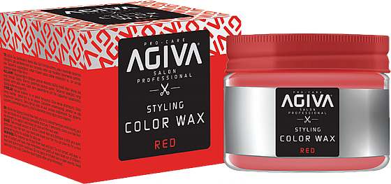 ווקס צובע זמני בצבע אדום Agiva Hair Styling Color Wax Red 120ml