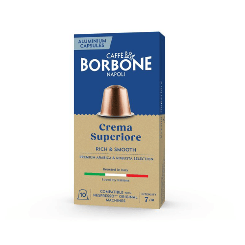 10 קפסולות בורבון קרמה סופריור Borbone Crema Superiore לנספרסו