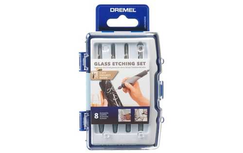 סט אביזרים לחריטה על זכוכית  Dremel Glass Etching Set (8 חלקים)