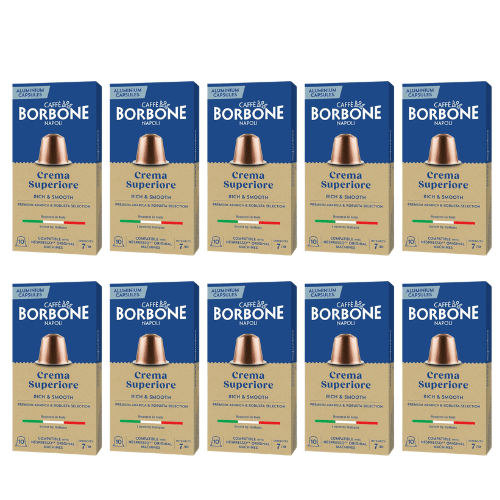 100 קפסולות בורבון קרמה סופריור Borbone Crema Superiore לנספרסו