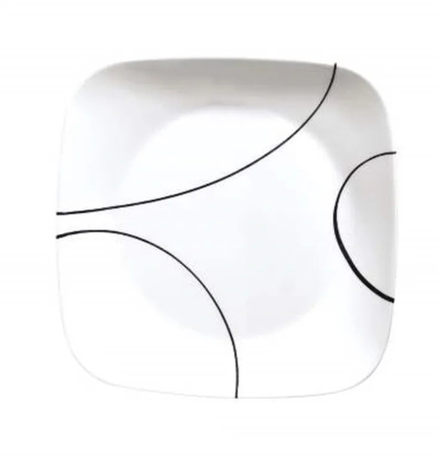 סט 18 צלחות סקוור מרובעות קורנינג Corning Simple Lines