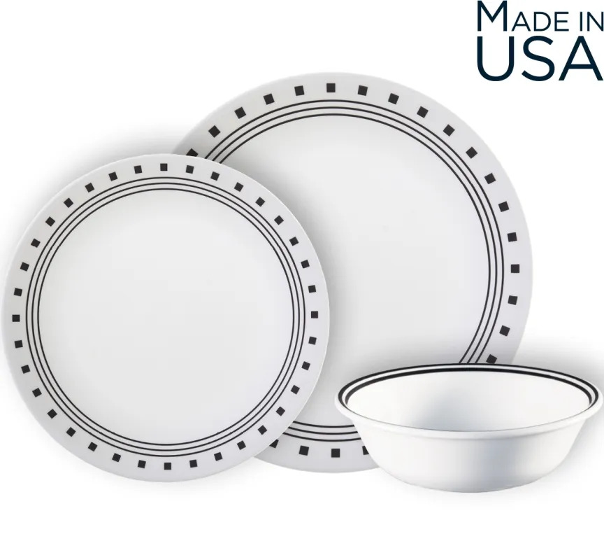 סט 18 חלקים עגול קורנינג  Corning CORELLE® - City Block
