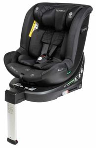 כיסא בטיחות מסתובב 360º משולב בוסטר i-Protect Plus עם בד פרימיום מנדף זיעה - שחור