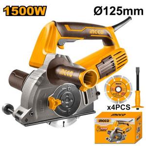 מחרצת בטון "5 = 125 מ"מ 1500W כולל 4 דיסקים!INGCO