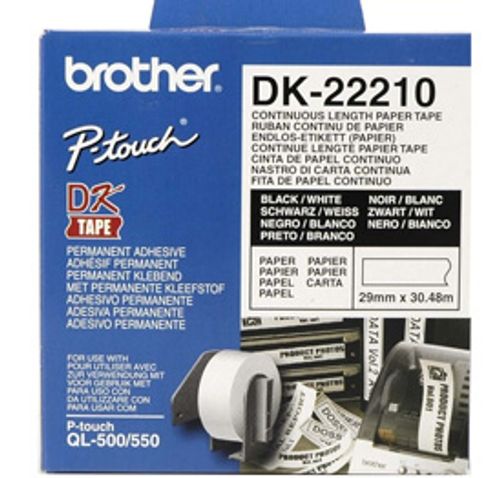 גליל מדבקות נייר מקורי BROTHER DK22210 