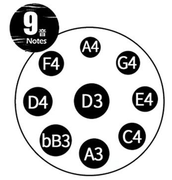 הנדפאן עם נרתיק וסטנד 9 צלילים קוטר 56 MORTON