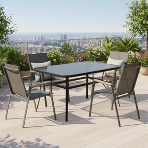 סט פינת אוכל שולחן ברצלונה+ 4 כיסאות לימה PLAYA