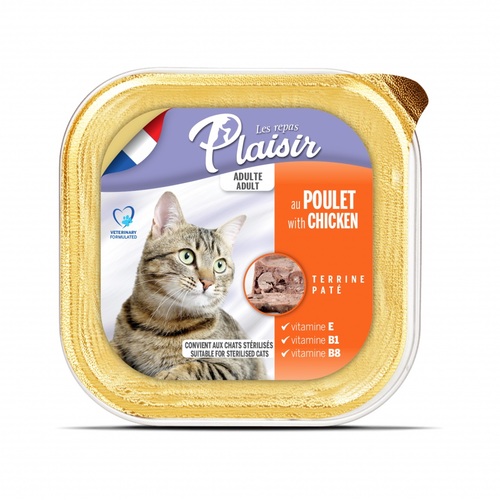 פלזיר plaisir מעדן לחתול בטעם עוף 100 גרם