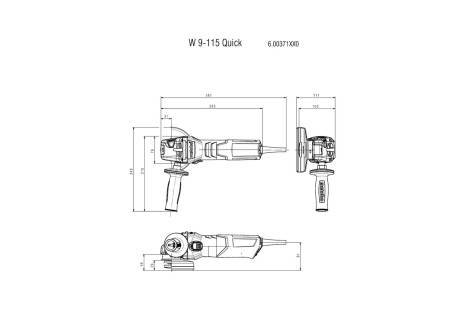 METABO W9-115 QUICK 4.5 W900 משחזת זוית - דגם עם החלפת דיסק מהירה.