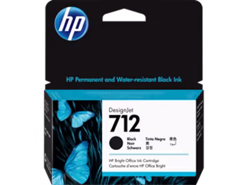 ראש דיו שחור HP 712 Black - מקורי
