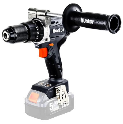 מברגה רוטטת/קודחת בראשלס 18V HD + סוללה 2 אמפר + מטען. 100315-001 HUNTER