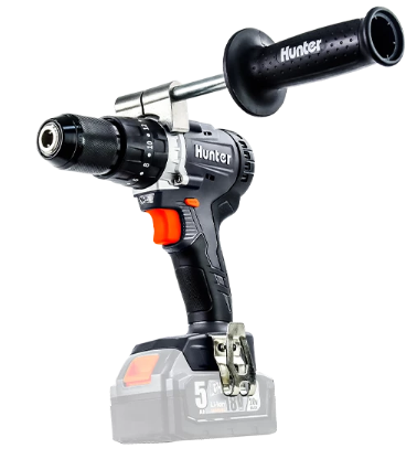 מברגה רוטטת/קודחת בראשלס 18V HD + סוללה 2 אמפר + מטען. 100315-001 HUNTER