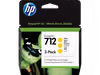 מארז חיסכון! 3 ראשי דיו צהוב HP 712 Yellow - מקורי