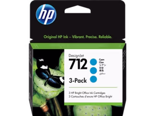 מארז חיסכון! 3 ראשי דיו כחול HP 712 Cyan - מקורי