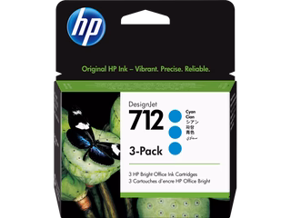 מארז חיסכון! 3 ראשי דיו כחול HP 712 Cyan - מקורי
