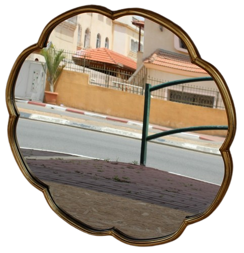 מראה  עגולה מסוגננת 70 ס