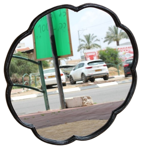 מראה  עגולה מסוגננת 70 ס