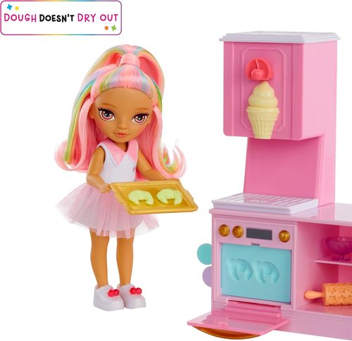 פלייסט חנות קינוחים עם בובת ריינבו היי מיני