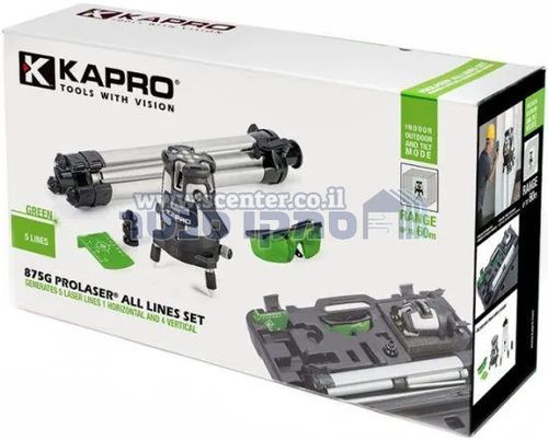 פלס לייזר מקצועי רב קוי אור ירוק Kapro