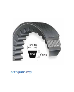 רצועת הנעה משוננת XPA חתך V