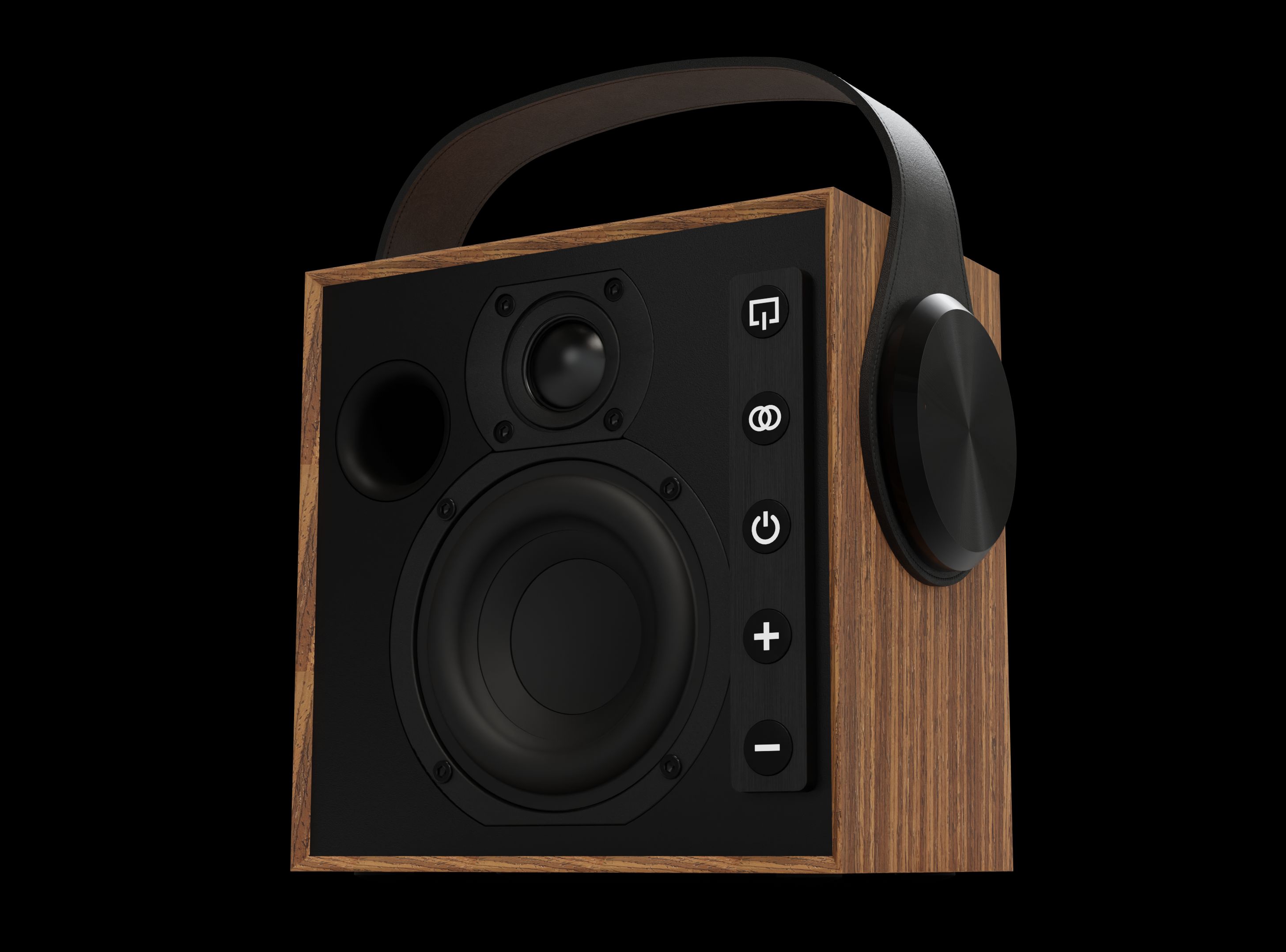 רמקול אלחוטי נייד צבע עץ MOREL Biggie 60W BT Oak Wood