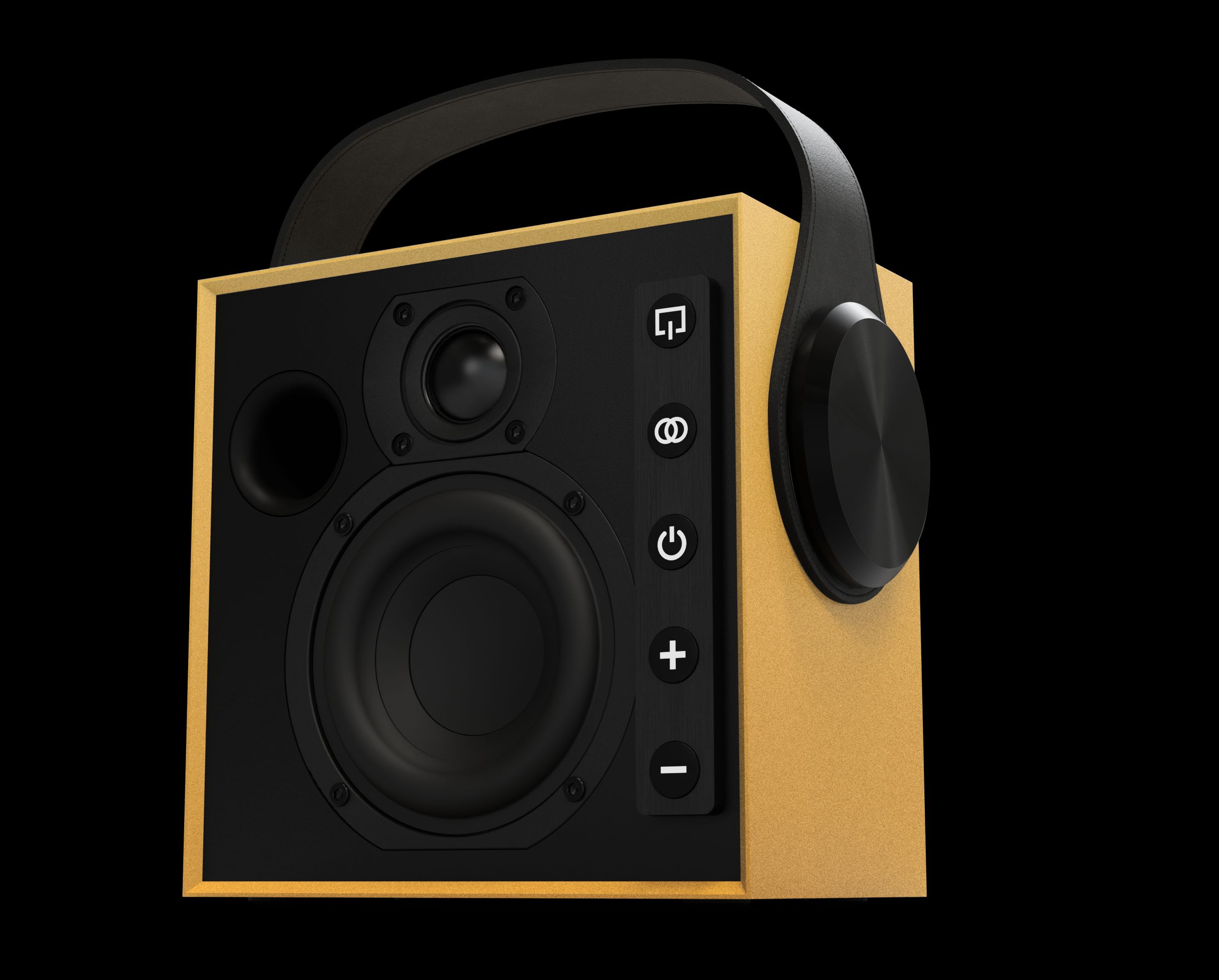 רמקול אלחוטי נייד מוזהב MOREL Biggie 60W BT Golden Glow