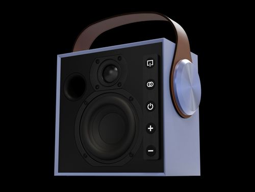 רמקול אלחוטי נייד סגלגל MOREL Biggie 60W BT Denim Sky