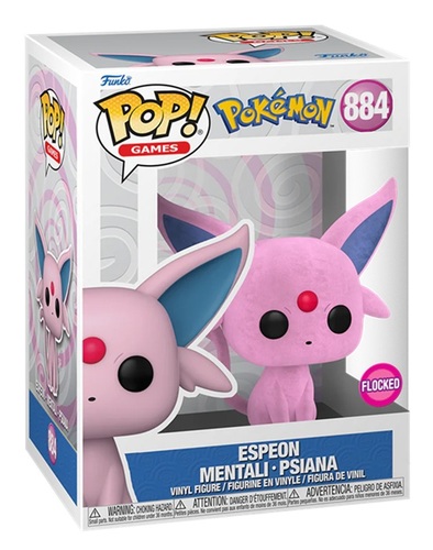 בובת פופ משחקים: פוקימון – אספיאון (פרוותי) – Funko POP! Games: Pokemon – Espeon (Flocked) #884