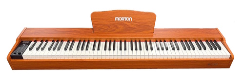 פסנתר חשמלי נייד 88 קלידים בצבע חום עם 3 פדלים MORTON S-190 BROWN
