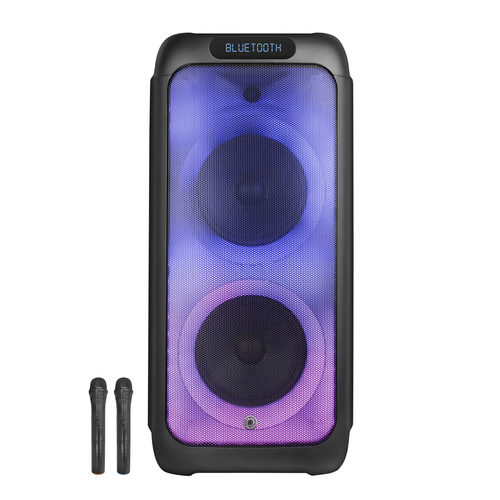 דגם: LAVO  בידורית 1250W עם 2 מיקרופונים אלחוטיים