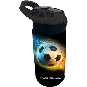 בקבוק שתייה מבודד 500 מ"ל מנירוסטה - כדורגל צבעוני