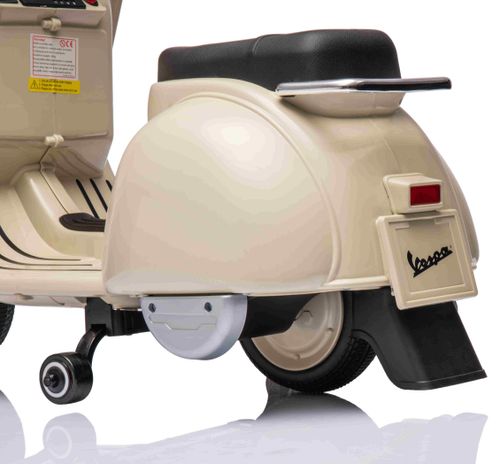 אופנוע ממונע 6V וספה ונטג' VESPA עם גלגלי עזר, מונע התהפכות, אורות ואפקטים קוליים - ירוק